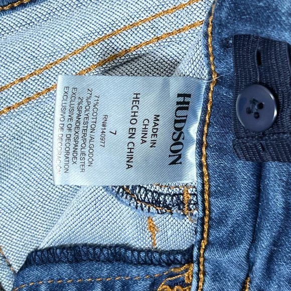 Hudson Medium Wash Skinny Jean Girls Sz 7 Stretchy Adjustable Comfortable - Picture 7 of 16